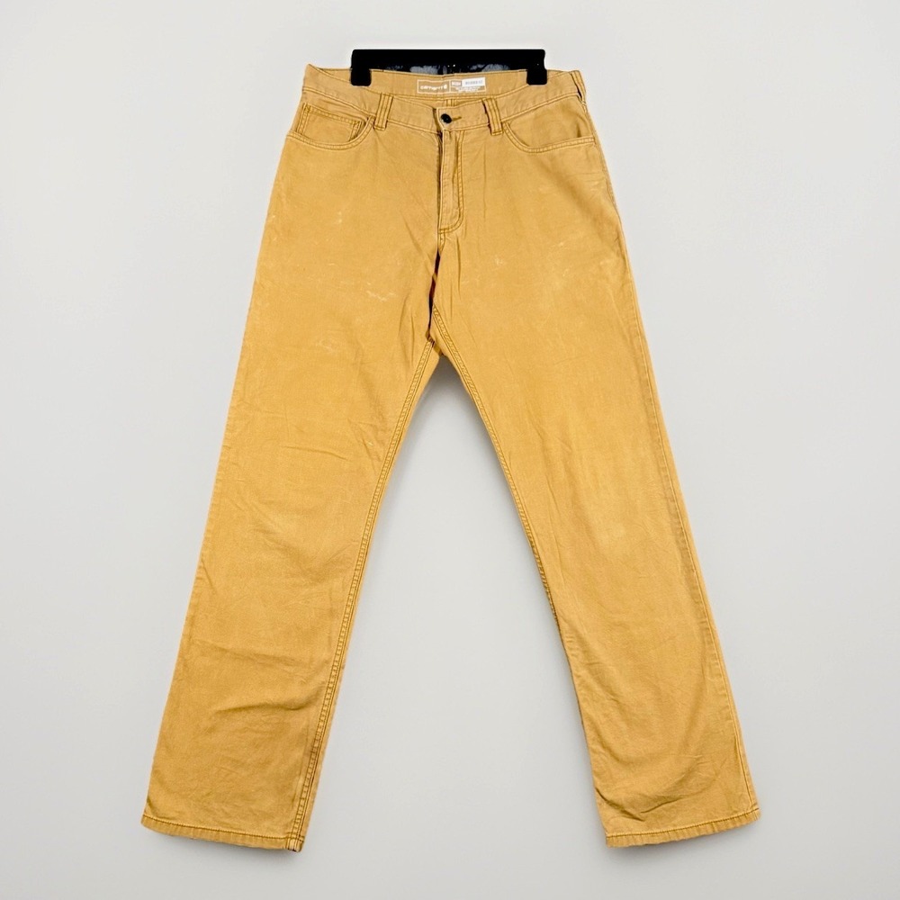 Carhartt Pants Mens 34x34 Brown Rugged Flex Relaxed Fit Work Canvas Chore BN2517
